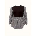 Plus Size Striped Print Blouse, Casual Crew Neck Long Sleeve Blouse For Spring, Women's Plus Size&nbsp;Clothing